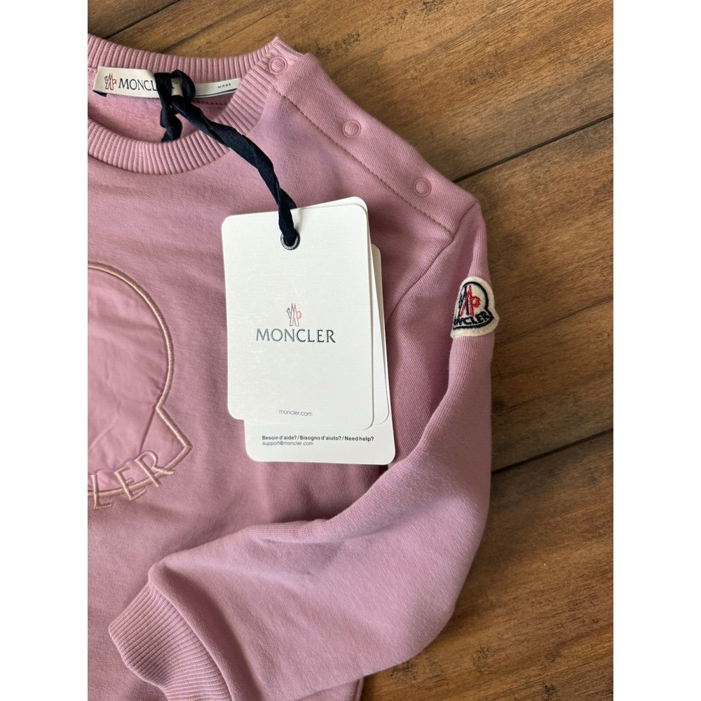 Moncler‎ Kids Sweatshirt Dress Pink Size 2Y 2 Years NEW $270 - Picture 7 of 8
